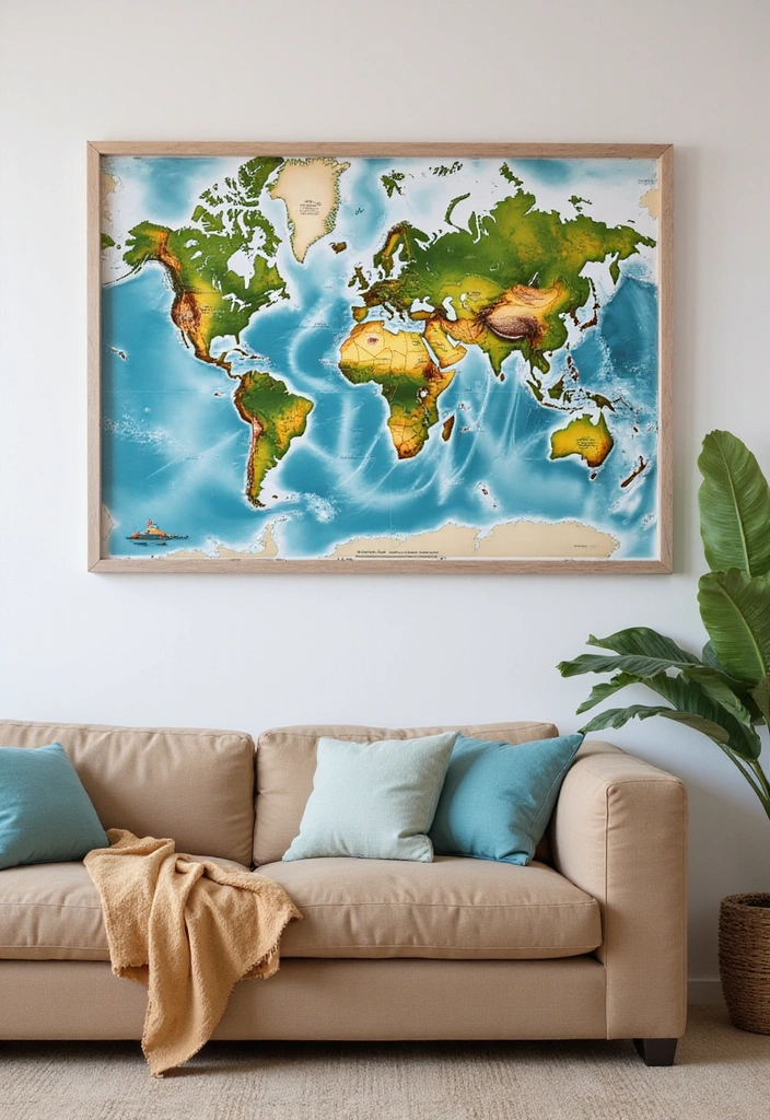 Customized Travel Map for Father's Day